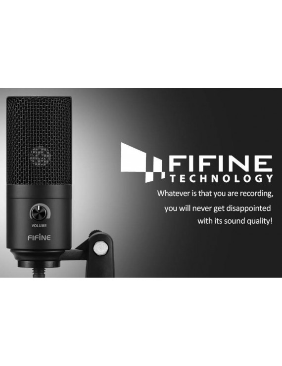 Fifine Premium Condenser USB Connected Recording Microphone - Green