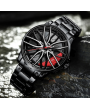 Mens "Mag Wheel" Sports Watch with Red Brake Pads