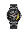 Mens "Mag Wheel" Sports Watch with Yellow Brake Pads