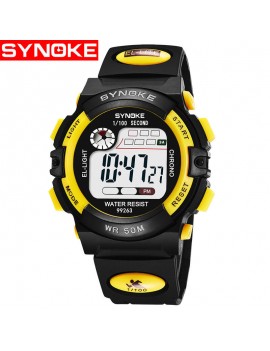 Synoke 99263 Childs / Teenagers Digital Sports Watch - Yellow